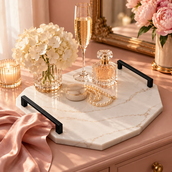 Sicily — Marble · Black handles · 18 × 14 in